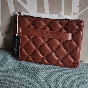 American Leather Co.: "Emerson" Quilted Clutch